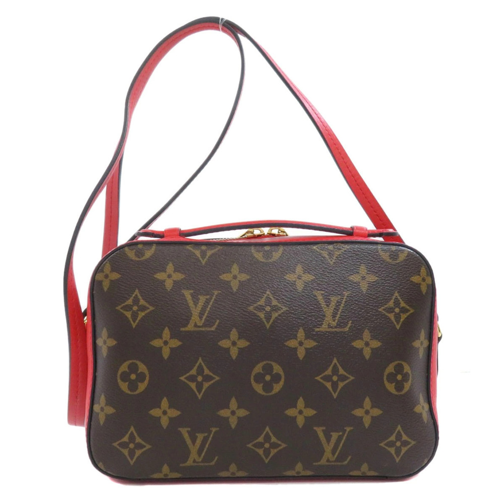 Louis Vuitton Saintonge Canvas Bag Shoulder Monogram Brown